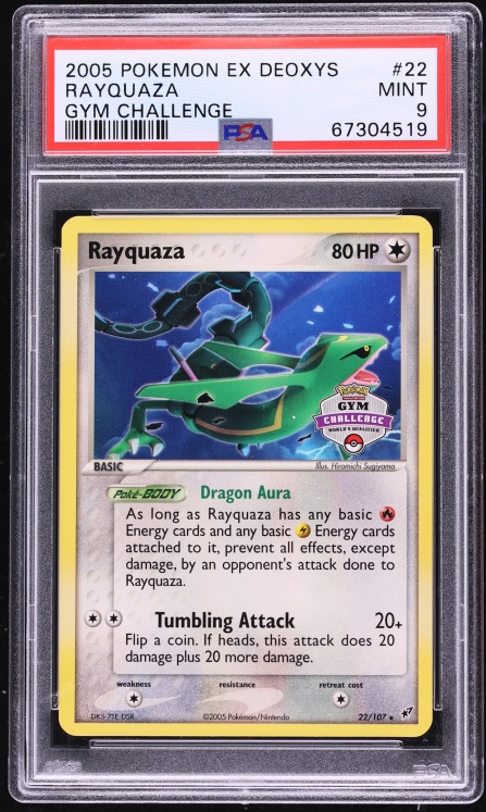 2005 Pokemon EX Deoxys Gym Challenge Rayquaza #22 PSA 9 MINT