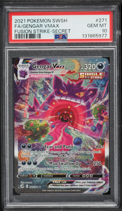 2021 Pokemon Japanese SWSH High Class Alt Art Gengar VMAX #20 PSA