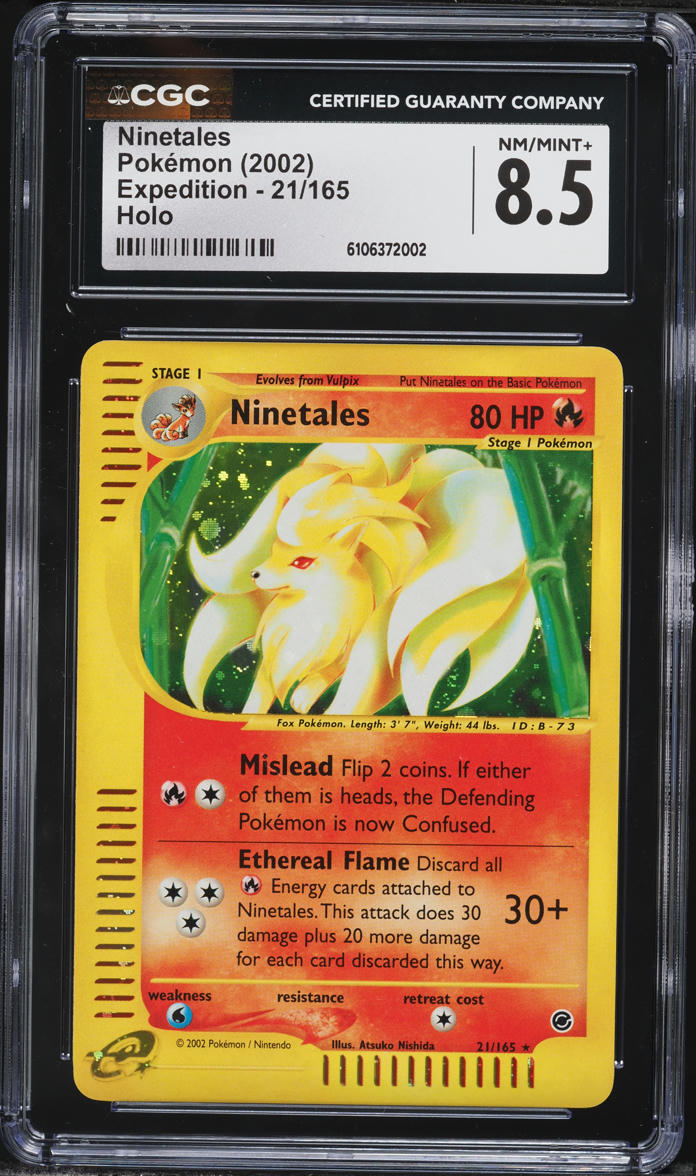 2002 Pokemon Expedition Holo Ninetales #21 CGC 8.5 NM-MT+