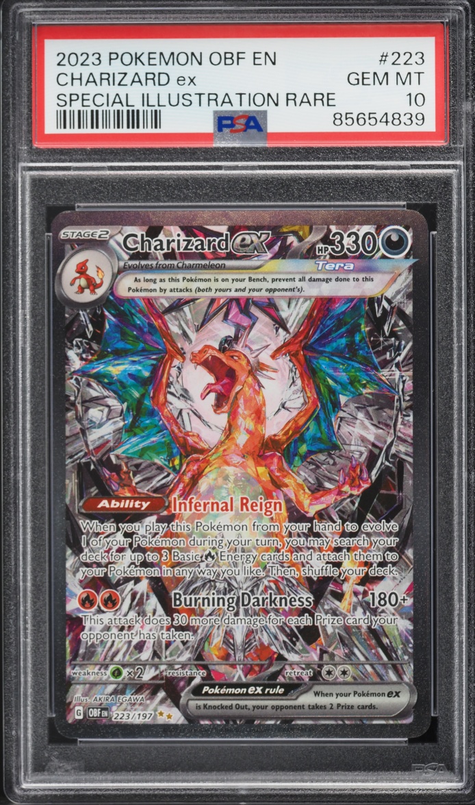 2023 Pokemon Scarlet & Violet Obsidian Flames SIR Charizard EX #223 PSA 10 GEM MINT