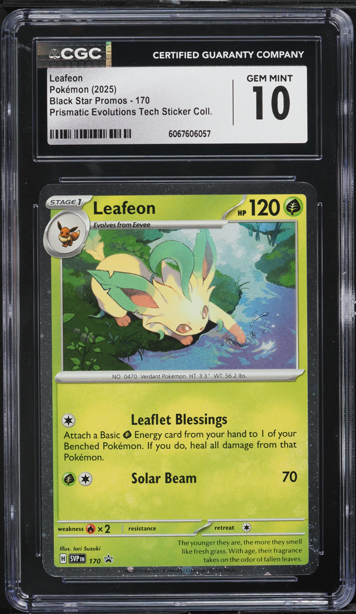 2025 Pokemon Scarlet & Violet Promo Prismatic Evolutions Leafeon #170 CGC 10 GEM MINT