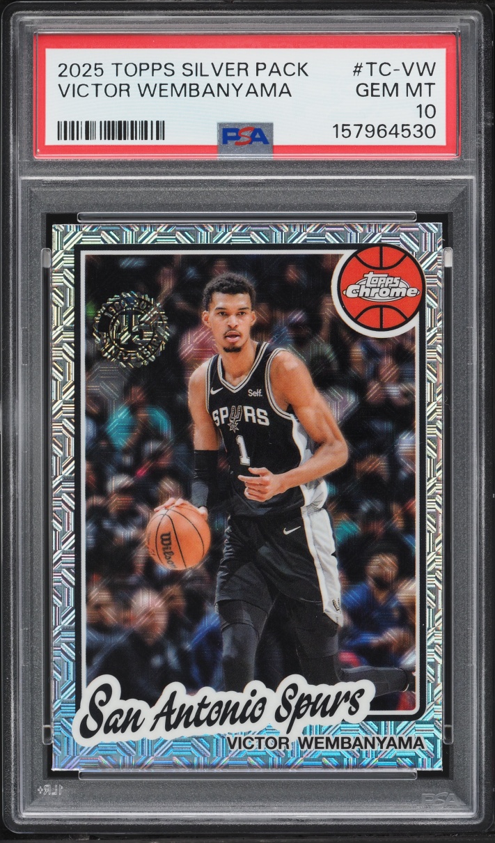 2025 Topps Chrome Silver Pack Victor Wembanyama #TC-VW PSA 10 GEM MINT