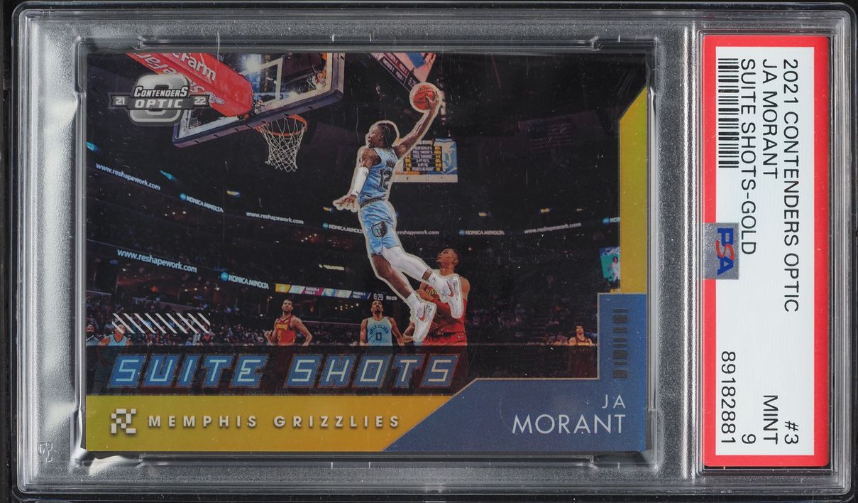 2021 Panini Contenders Optic Suite Shots Gold Ja Morant /10 #3 PSA 9 MINT