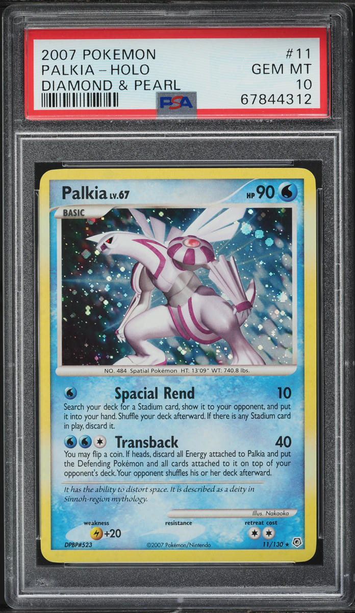 2007 Pokemon Diamond & Pearl Holo Palkia #11 PSA 10 GEM MINT