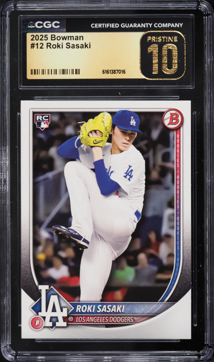 2025 Bowman Roki Sasaki ROOKIE #12 CGC 10 PRISTINE