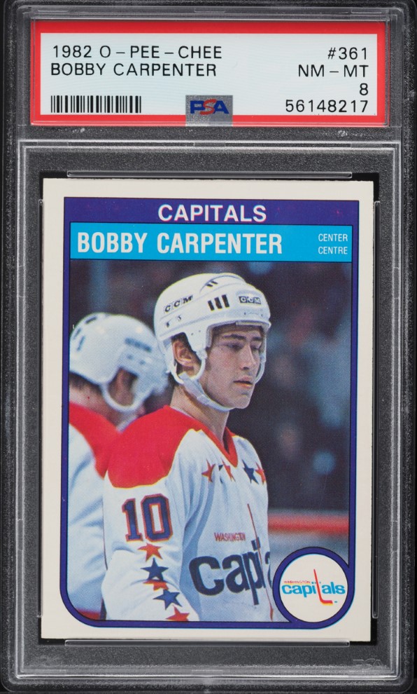 1982 O-Pee-Chee Hockey Bobby Carpenter #361 PSA 8 NM-MT