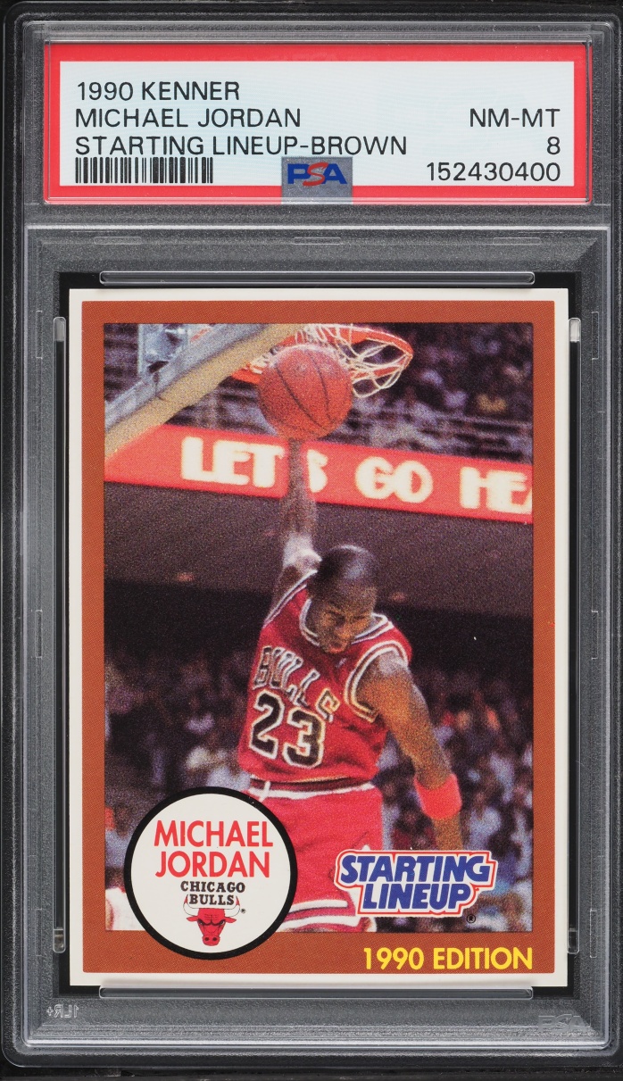 1990 Kenner Starting Line-Up Brown Michael Jordan PSA 8 NM-MT