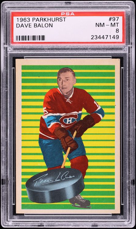 1963 Parkhurst Dave Balon #97 PSA 8 NM-MT