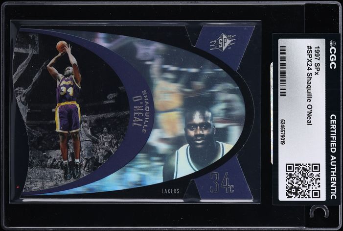 1997 SPx Basketball Die-Cut Shaquille O'Neal #SPX24 CGC AUTH