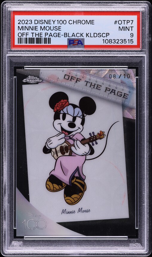 2023 Topps Chrome UK Disney 100 Years Red Kaleidoscope Minnie
