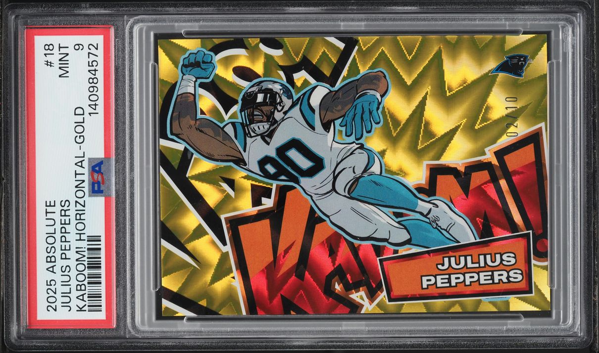 2025 Absolute Kaboom! Horizontal Gold Julius Peppers /10 #18 PSA 9 MINT
