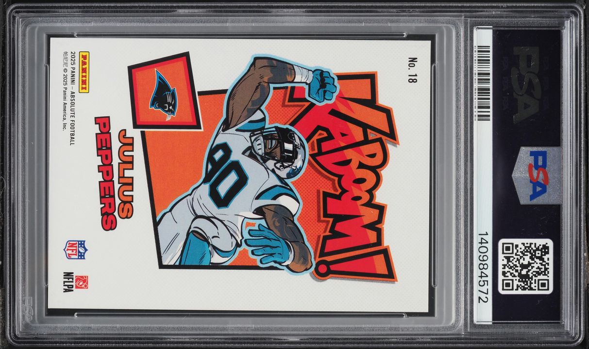 2025 Absolute Kaboom! Horizontal Gold Julius Peppers /10 #18 PSA 9 MINT