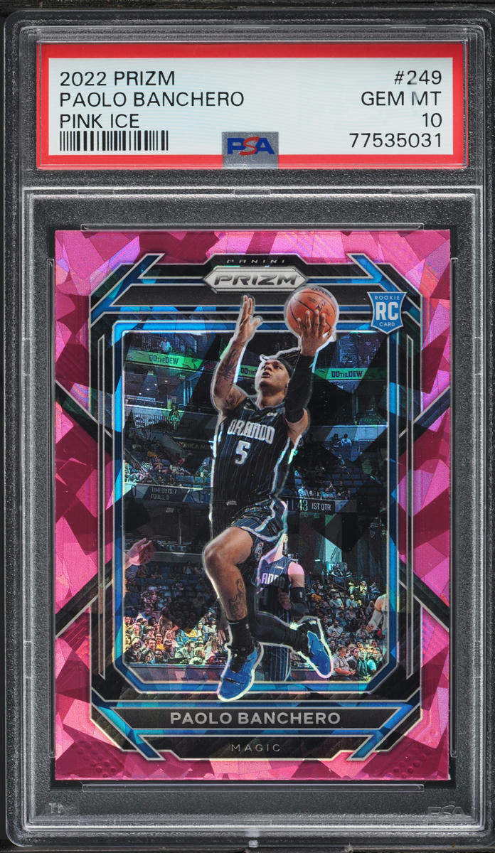 2022 Panini Prizm Pink Ice Paolo Banchero ROOKIE #249 PSA 10 GEM MINT