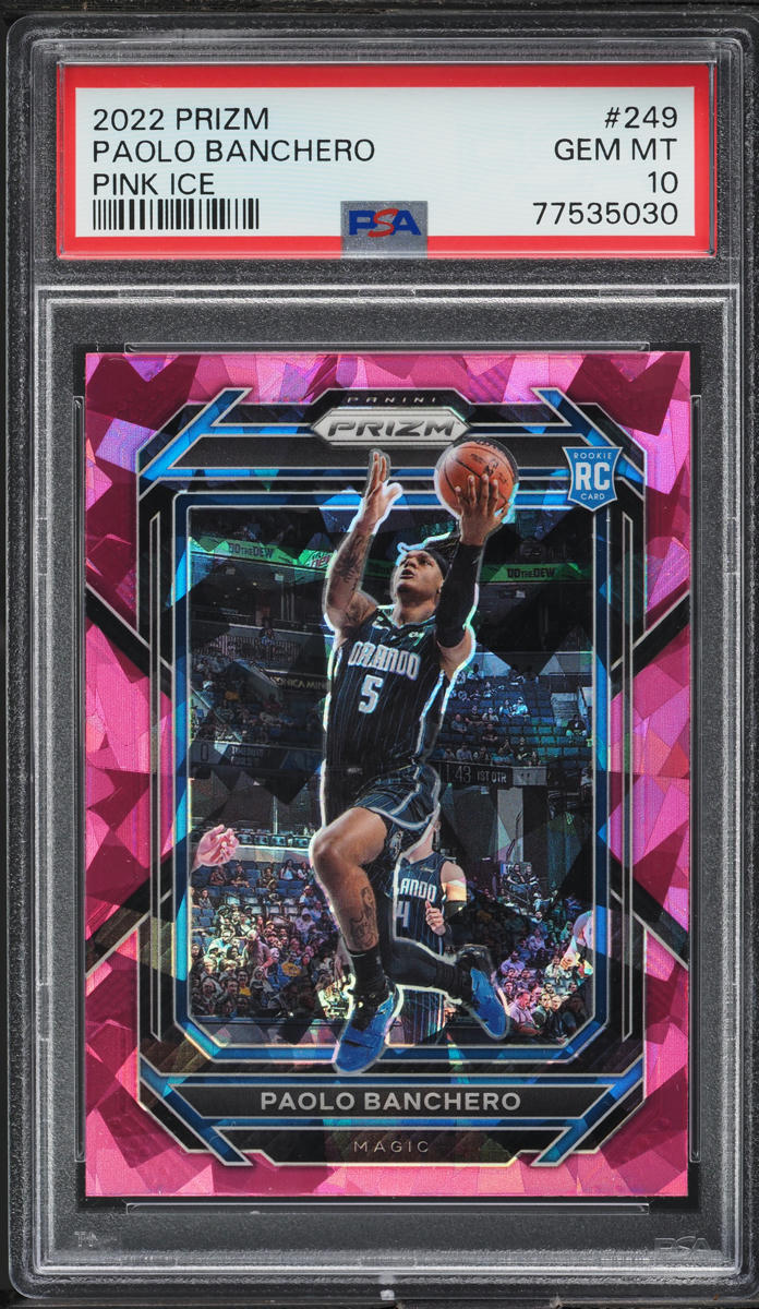 2022 Panini Prizm Pink Ice Paolo Banchero ROOKIE #249 PSA 10 GEM MINT