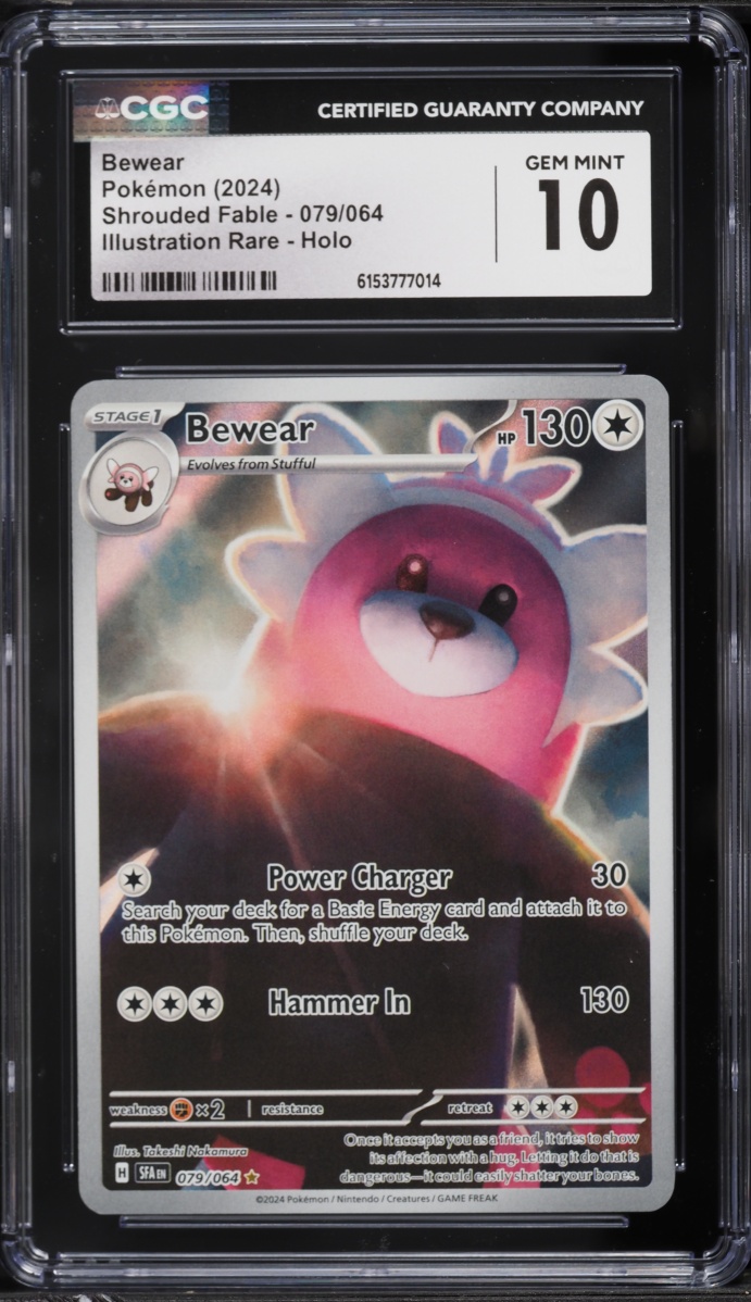 2024 Pokemon Scarlet & Violet Shrouded Fable IR Bewear #79 CGC 10 GEM MINT