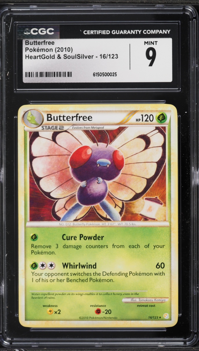 2010 Pokemon HeartGold & SoulSilver Butterfree #16 CGC 9 MINT