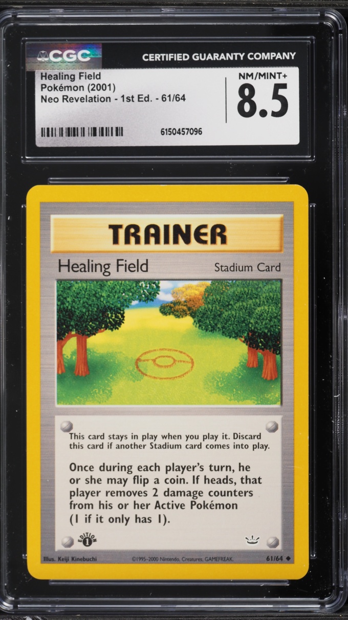 2001 Pokemon Neo Revelation 1st Edition Healing Field #61 CGC 8.5 NM-MT+