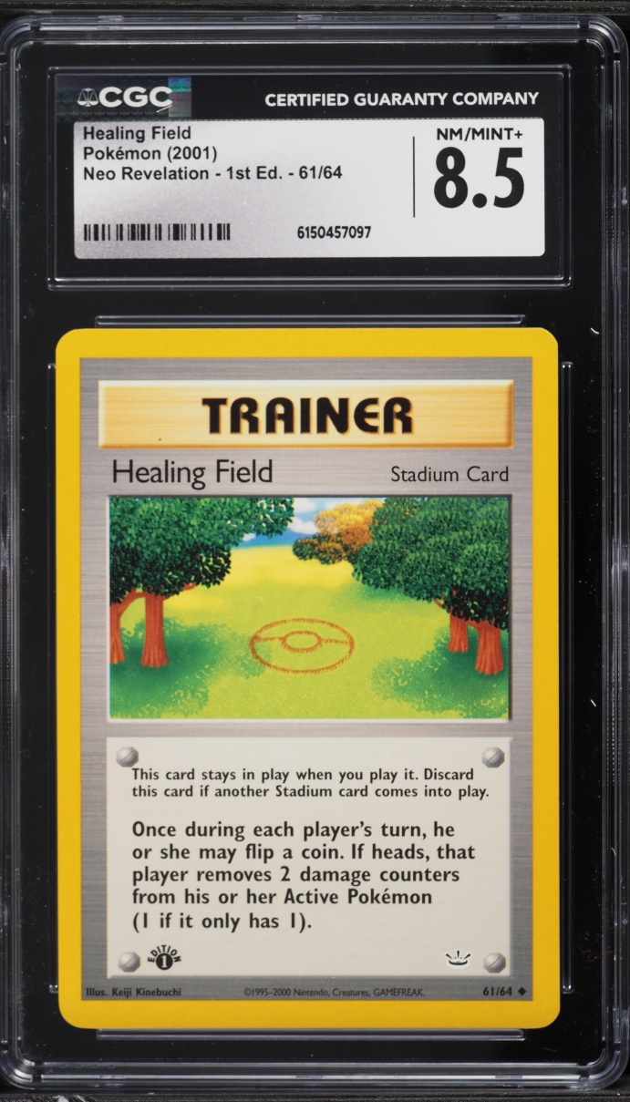 2001 Pokemon Neo Revelation 1st Edition Healing Field #61 CGC 8.5 NM-MT+