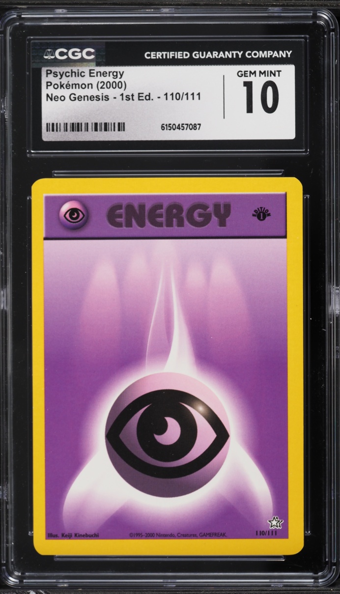 2000 Pokemon Neo Genesis 1st Edition Psychic Energy #110 CGC 10 GEM MINT