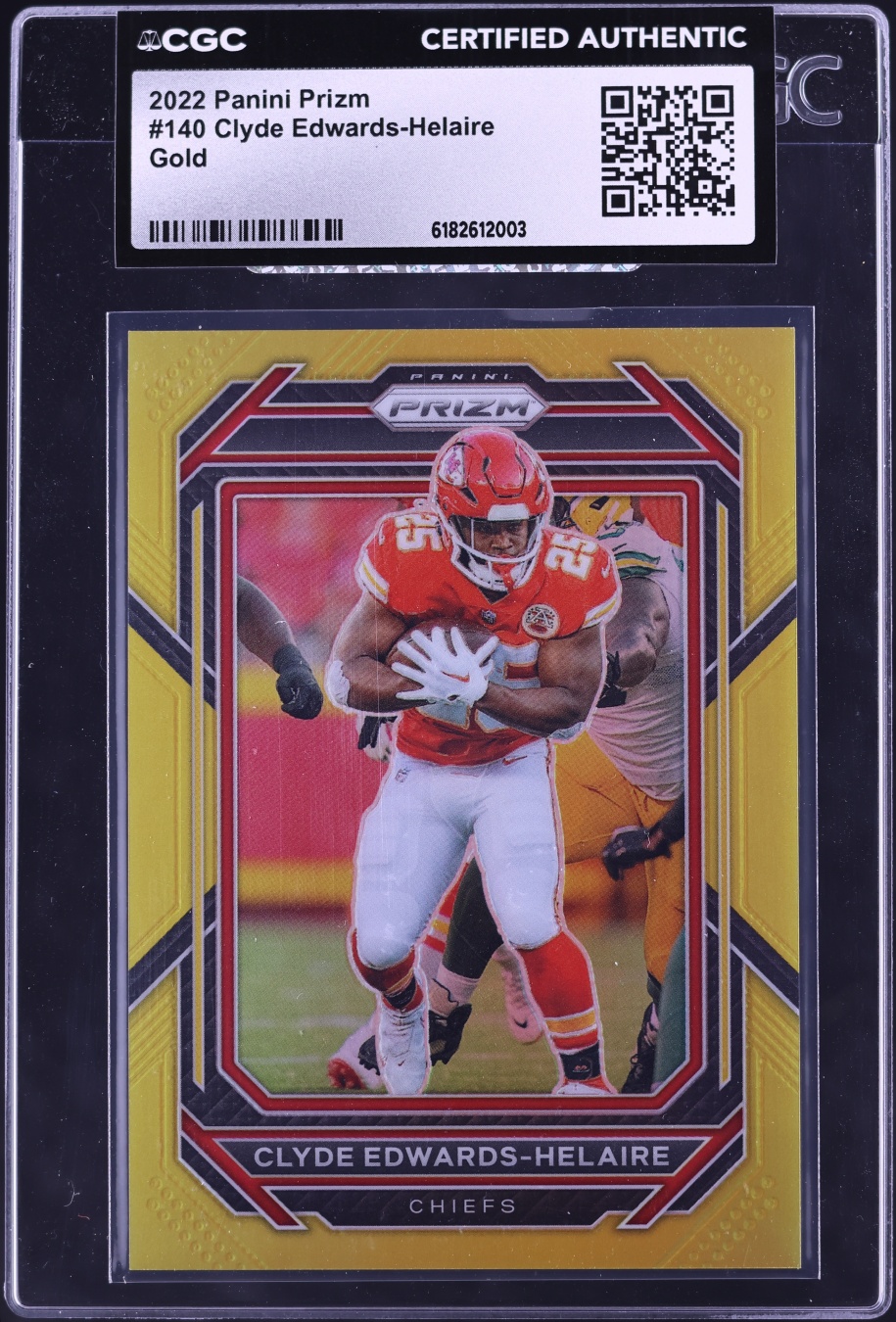2022 Panini Prizm Gold Clyde Edwards-Helaire /10 #140 CGC AUTH