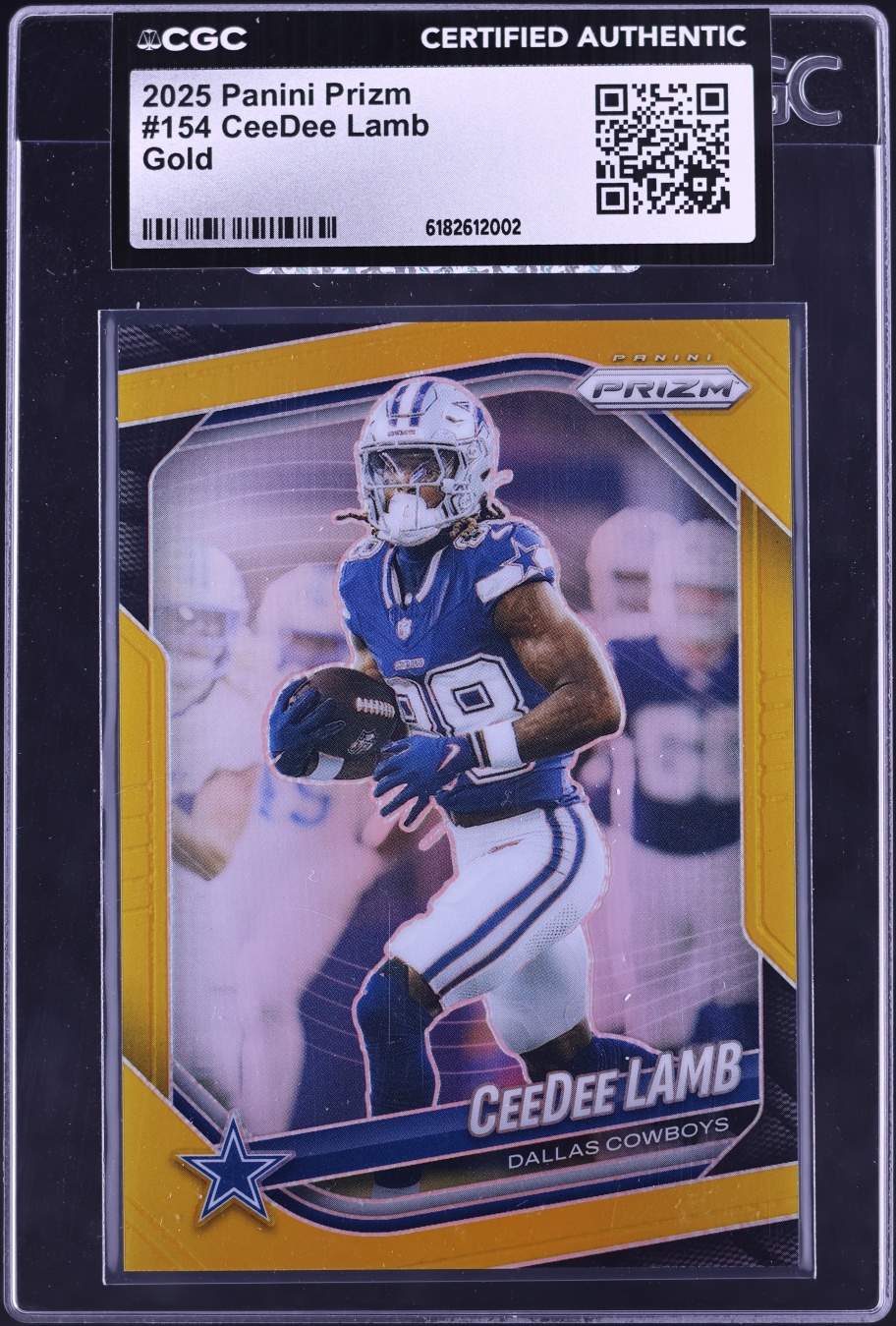 2025 Panini Prizm Gold CeeDee Lamb /10 #154 CGC AUTH
