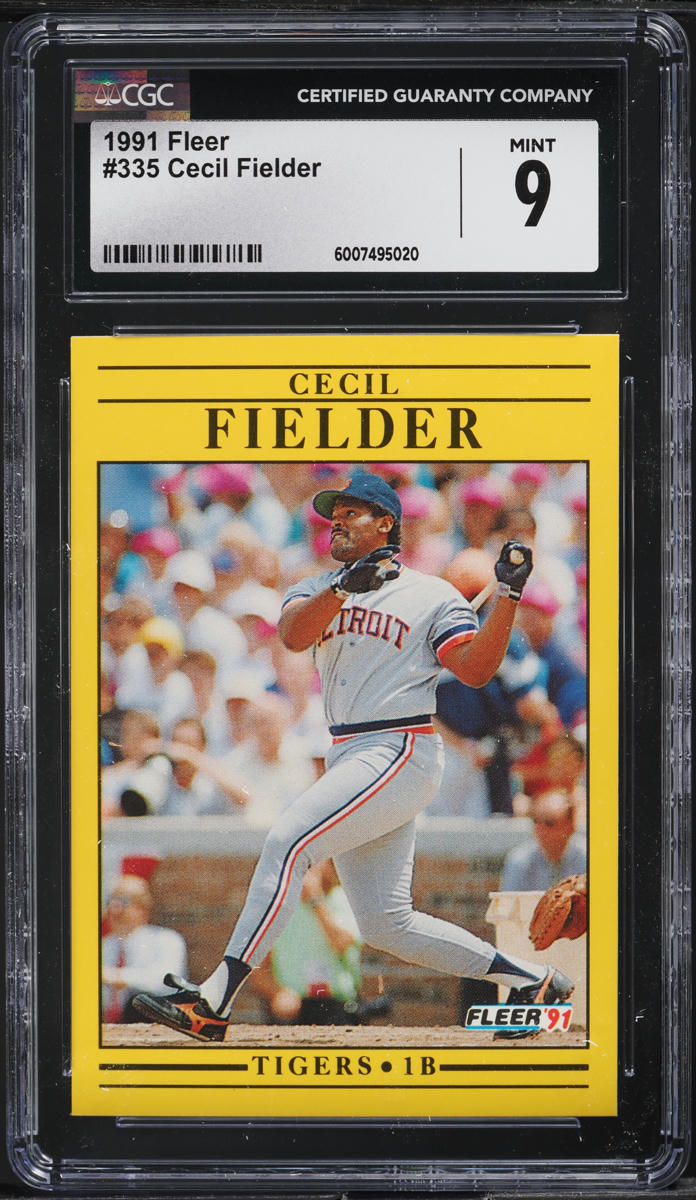 1991 Fleer Cecil Fielder #335 CGC 9 MINT