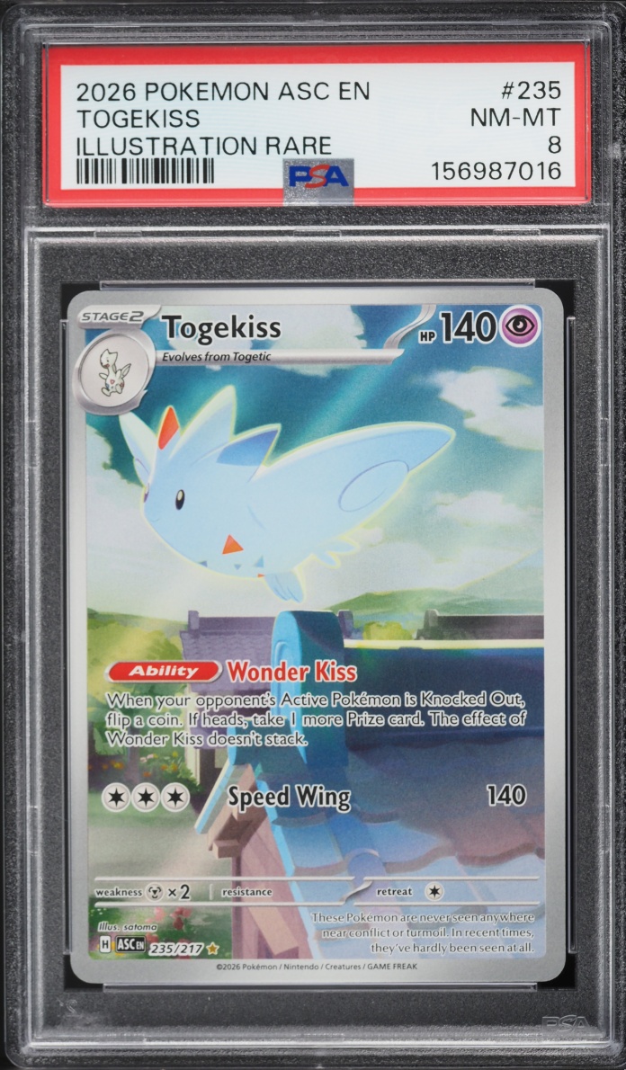 2026 Pokemon Mega Evolution Ascended Heroes IR Togekiss #235 PSA 8 NM-MT