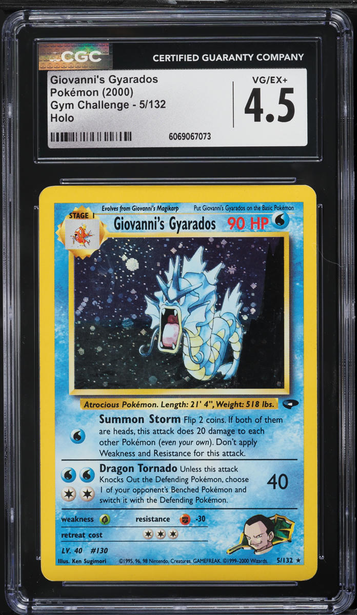 2000 Pokemon Gym Challenge Holo Giovanni's Gyarados #5 CGC 4.5 VGEX+