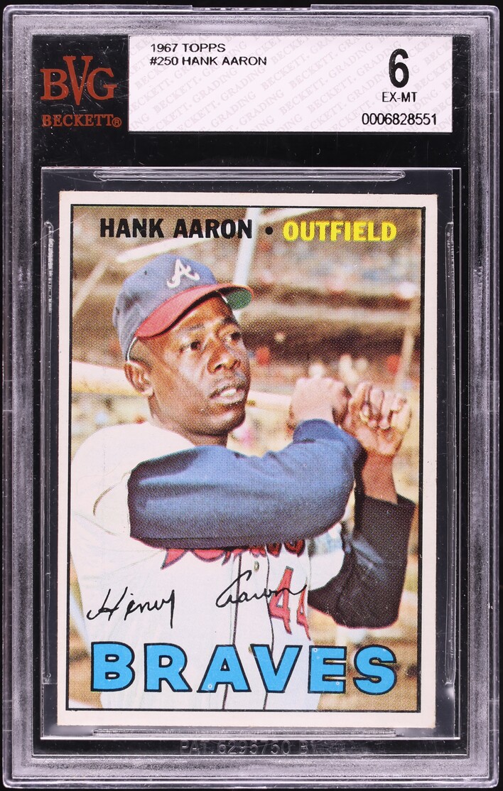 1967 Topps Hank Aaron #250 BVG 6 EXMT