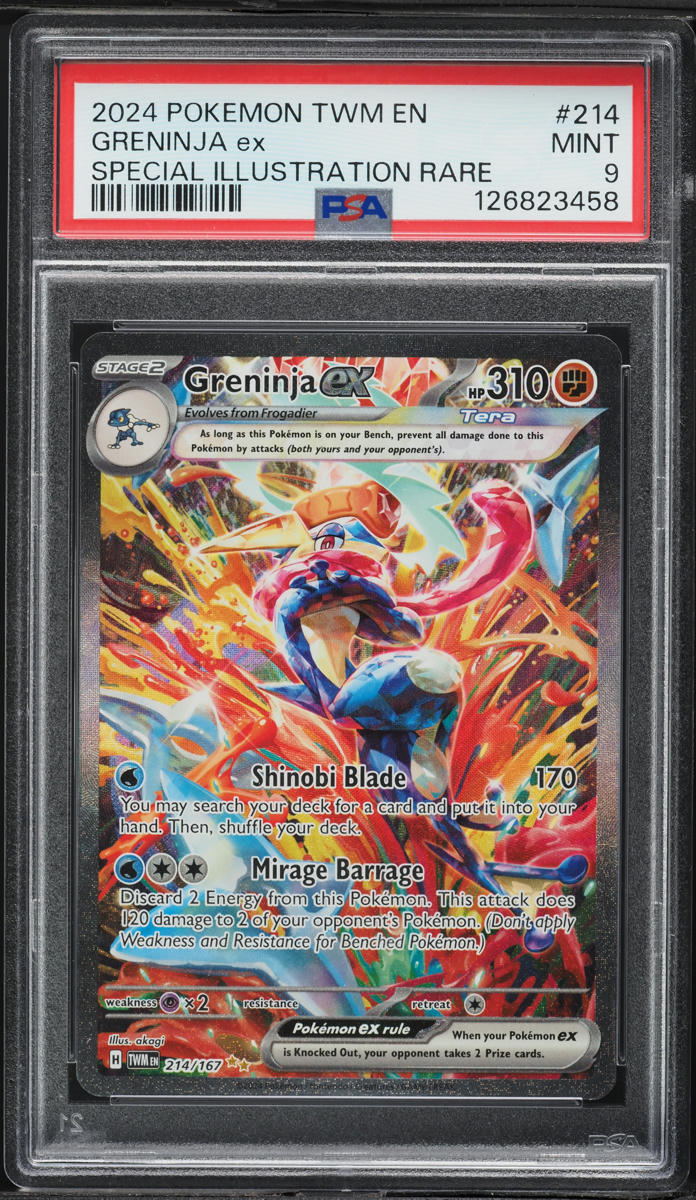 2024 Pokemon Scarlet & Violet Twilight Masquerade SIR Greninja ex #214 PSA 9 MINT