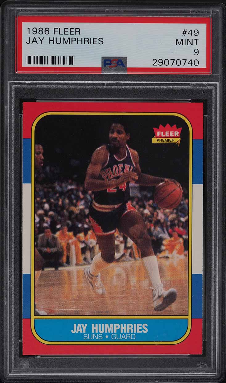 1986 Fleer Basketball Jay Humphries #49 PSA 9 MINT