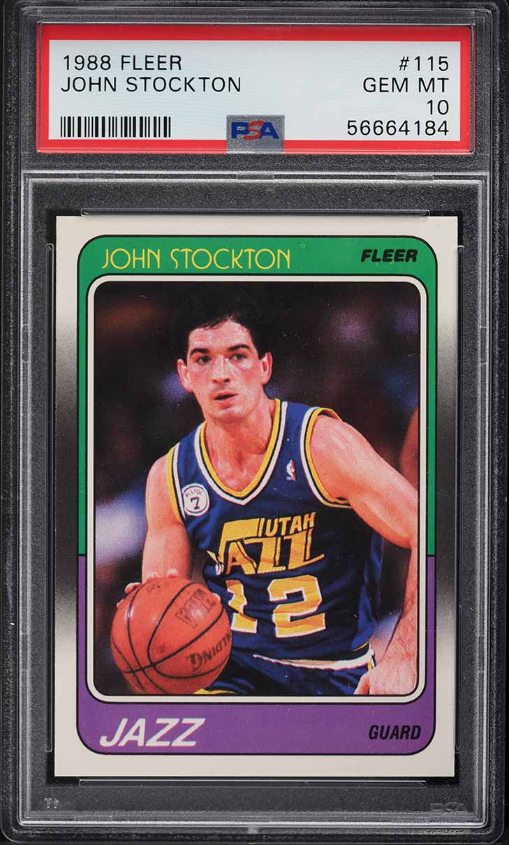 1988 Fleer Basketball John Stockton ROOKIE #115 PSA 10 GEM MINT