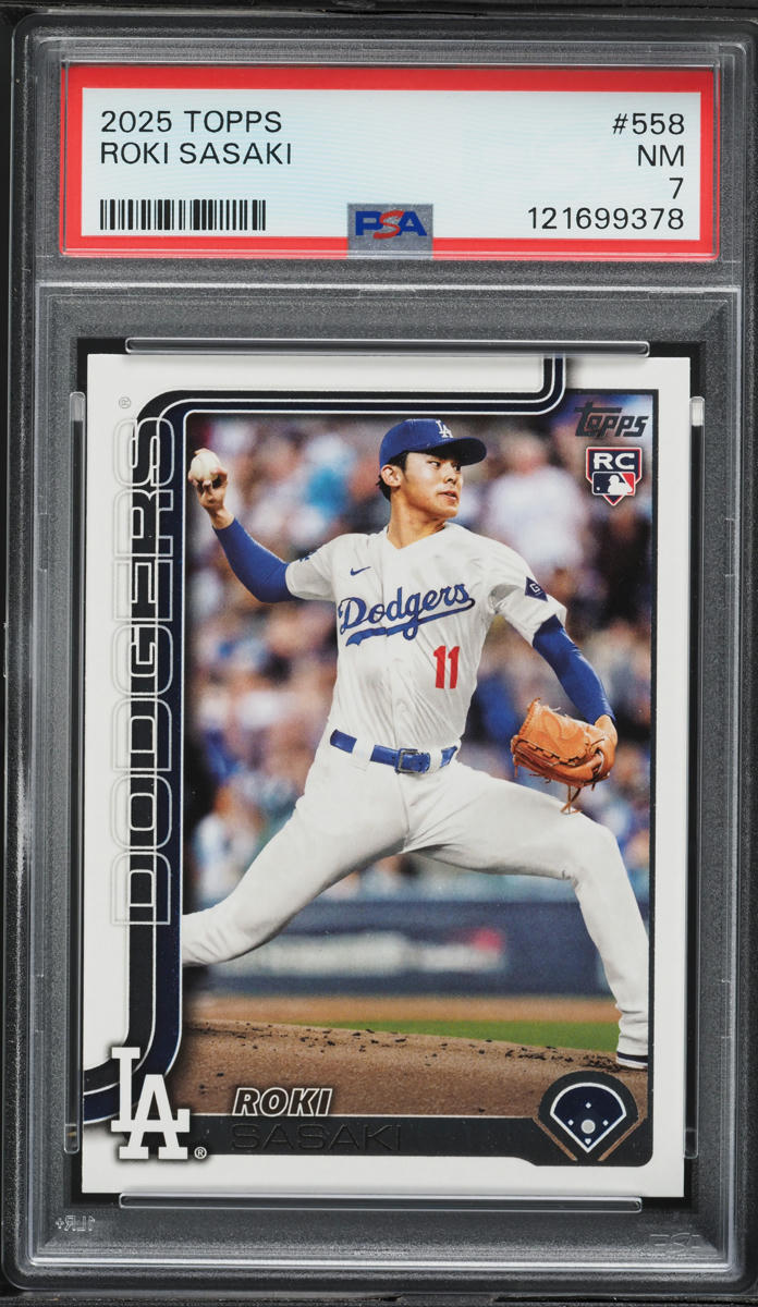 2025 Topps Roki Sasaki ROOKIE #558 PSA 7 NRMT