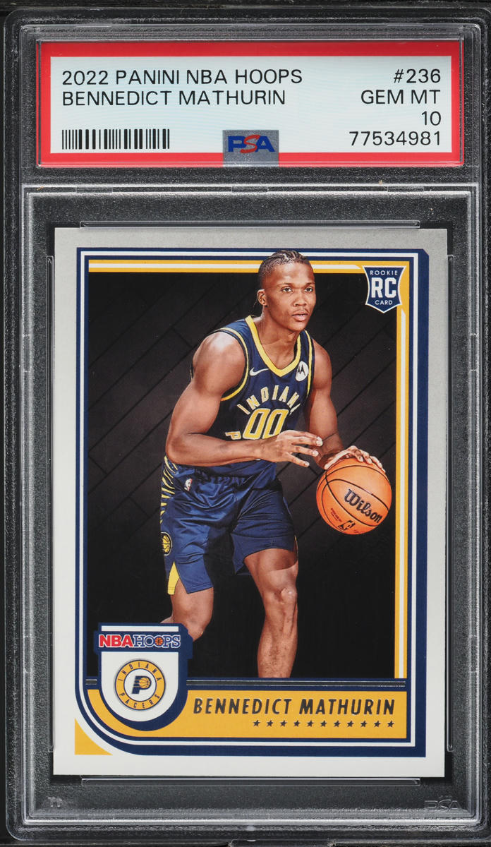 2022 Hoops Bennedict Mathurin ROOKIE #236 PSA 10 GEM MINT