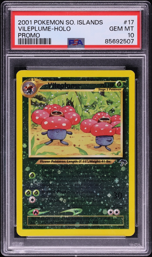 2001 Pokemon Southern Islands Promo Holo Vileplume #17 PSA 10 GEM MINT