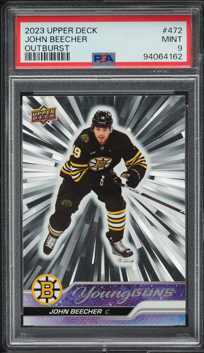 2023 Upper Deck Young Guns Outburst John Beecher #472 PSA 9 MINT