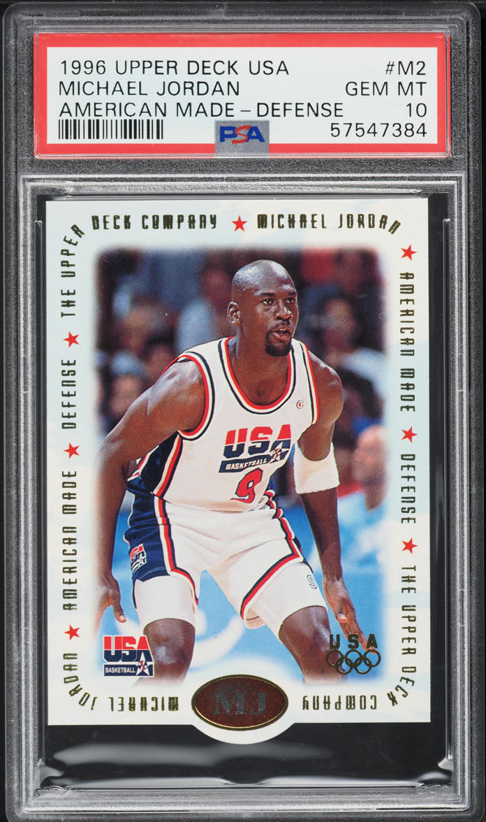1996 Upper Deck USA American Made Defense Die-Cut Michael Jordan #M2 PSA 10 GEM