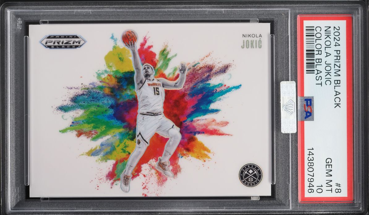 2024 Panini Prizm Black Color Blast Nikola Jokic #8 MBA PSA 10 GEM MINT