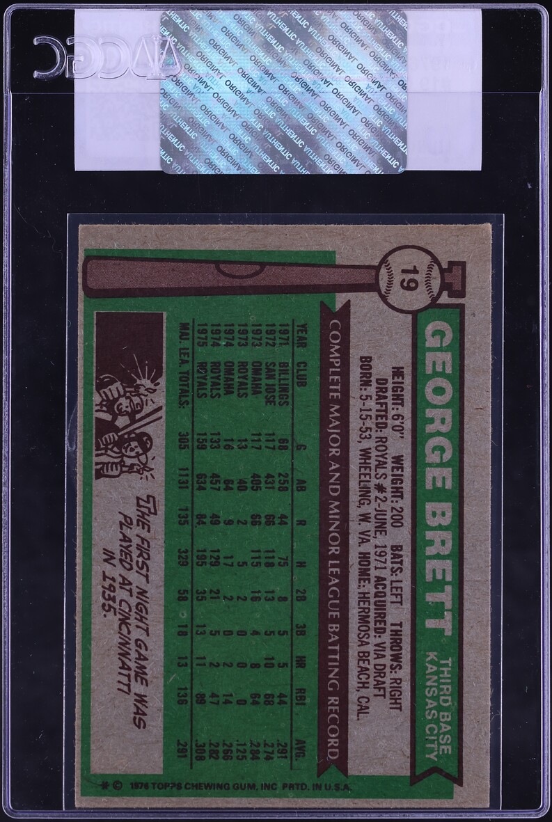 1976 Topps George Brett #19 CGC AUTH