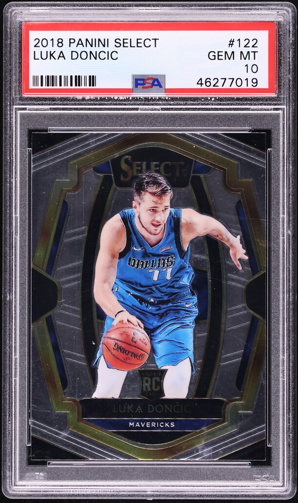 2018 Select Premier Level Die-cut Luka Doncic ROOKIE #122 PSA 10