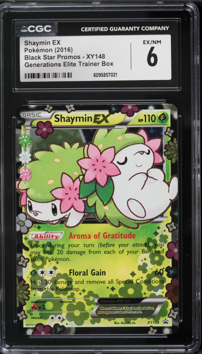 2016 Pokemon XY Black Star Promo Generations ETB Shaymin EX #XY148 CGC 6 EXMT