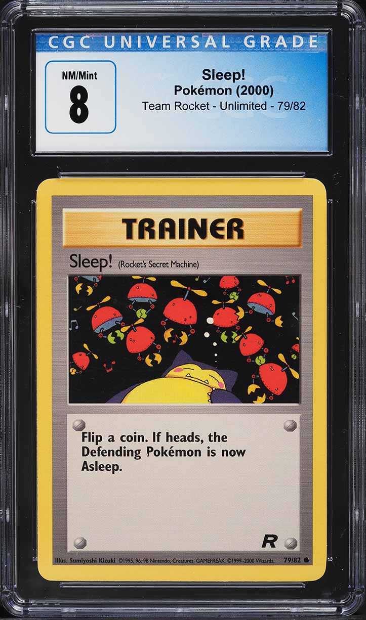 2000 Pokemon Team Rocket Sleep! #79 CGC 8 NM-MT