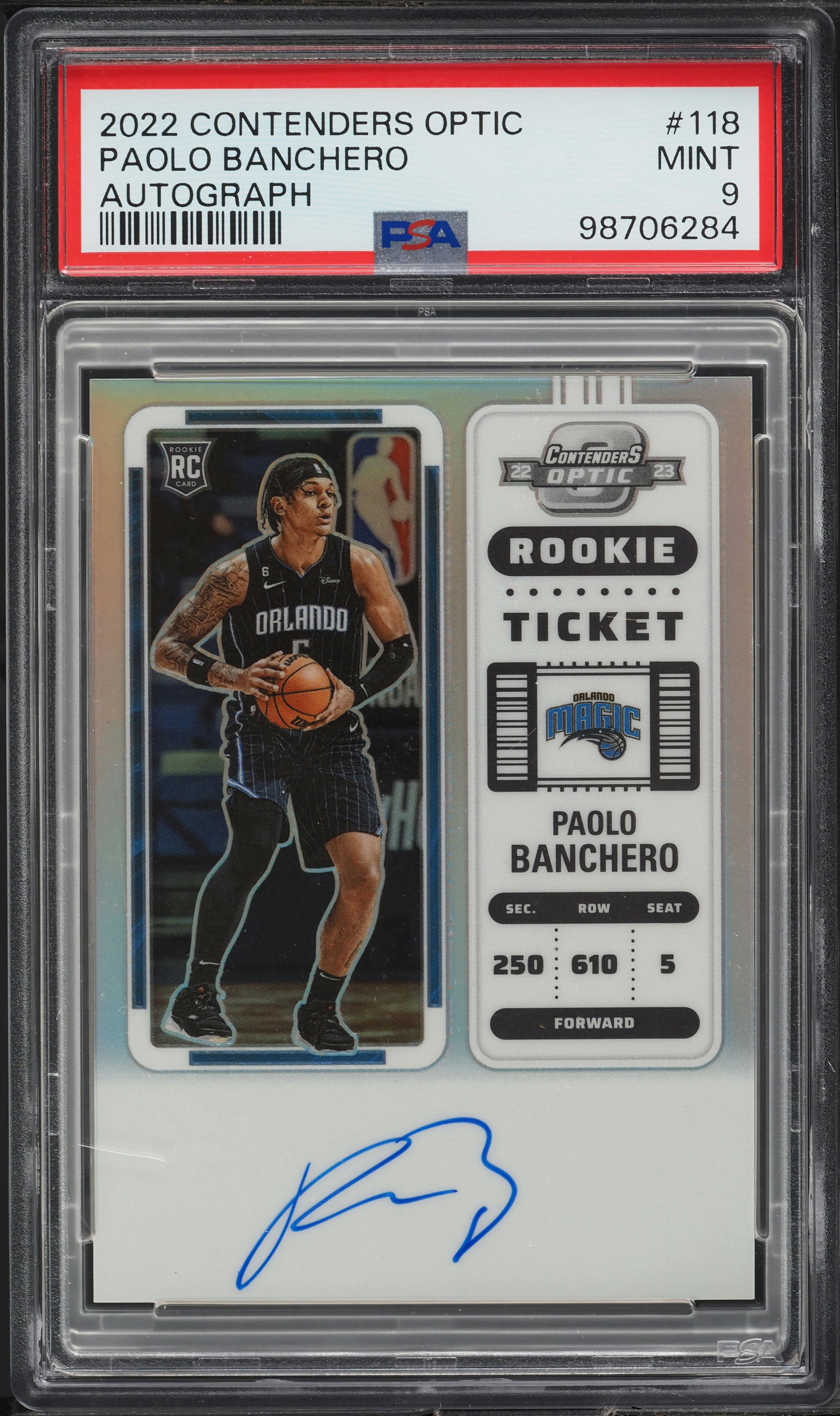 2022 Panini Contenders Optic Silver Prizm Paolo Banchero