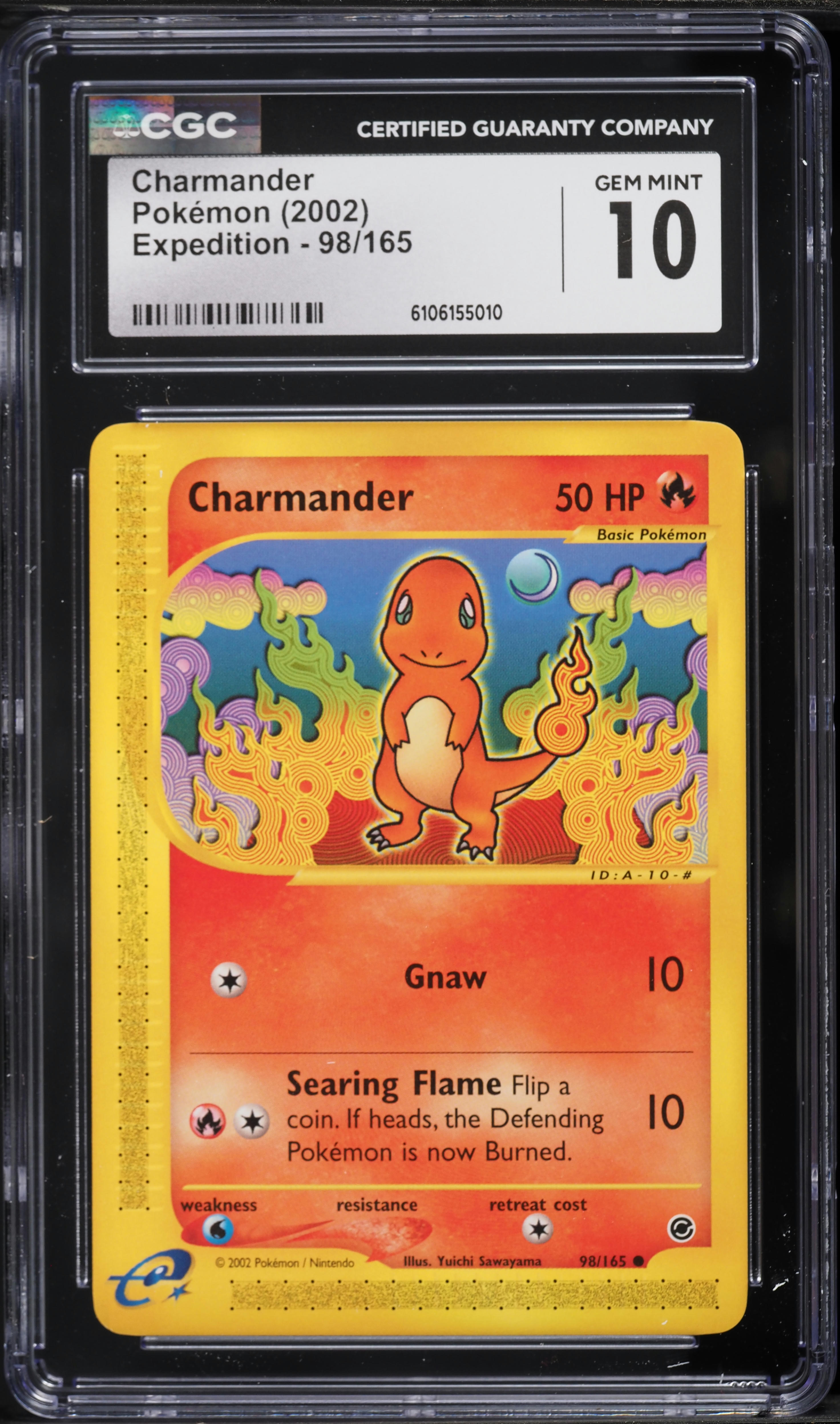 2002 Pokemon Expedition Charmander #98 CGC 10 GEM MINT