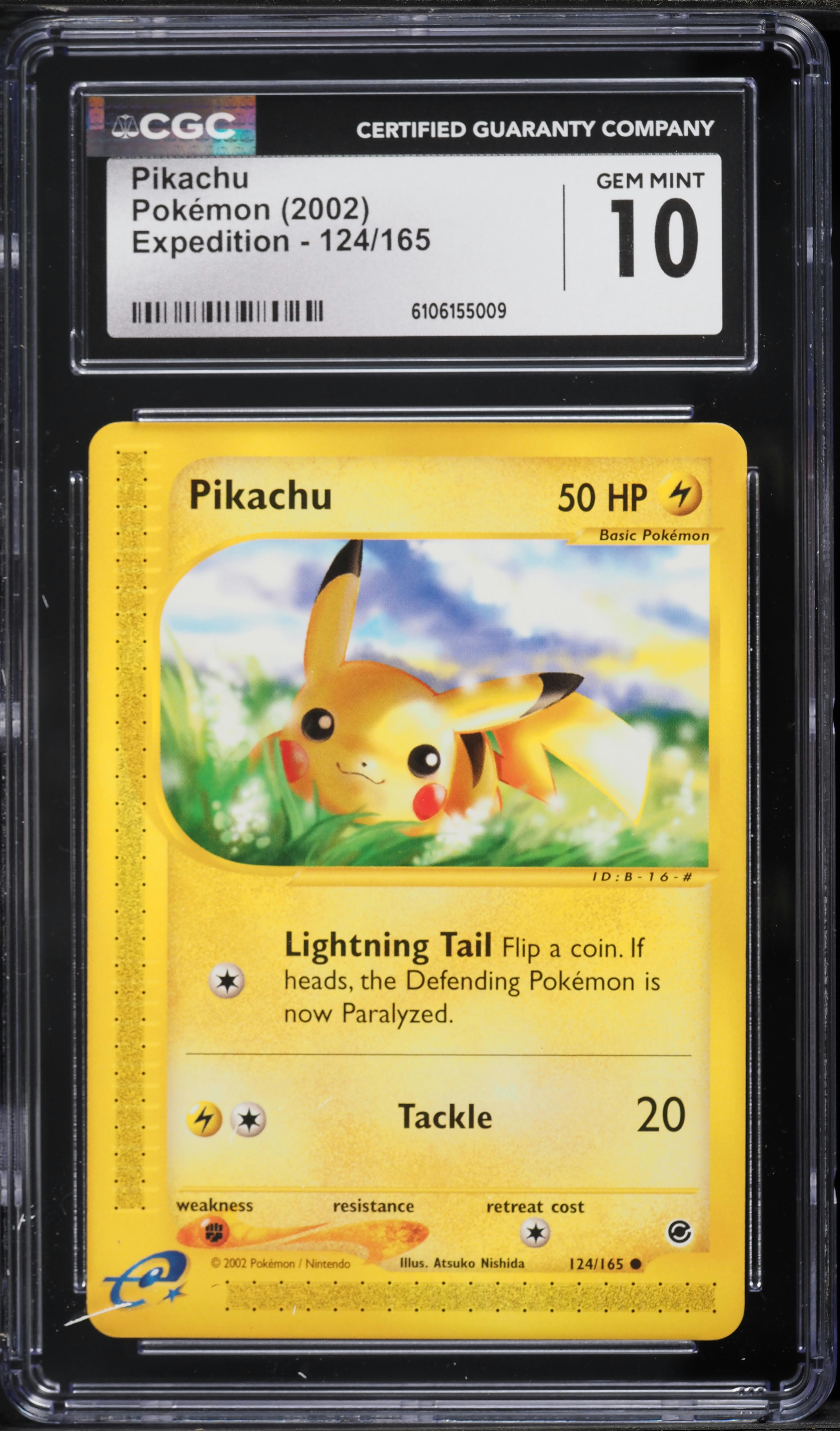 2002 Pokemon Expedition Pikachu #124 CGC 10 GEM MINT