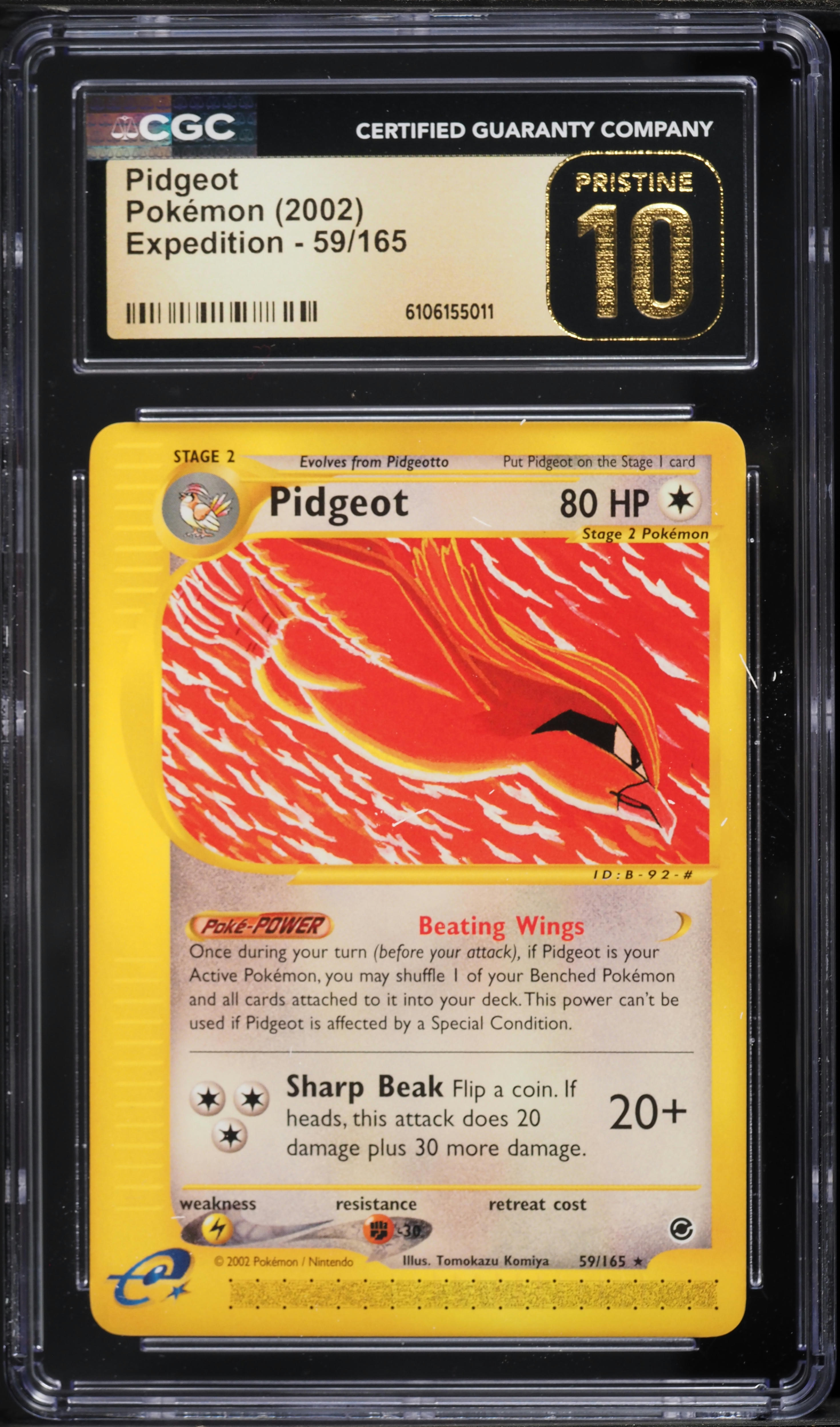 2002 Pokemon Expedition Pidgeot #59 CGC 10 PRISTINE