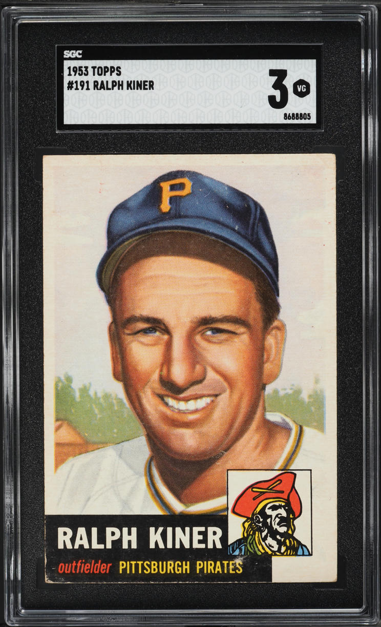 1953 Topps Ralph Kiner #191 SGC 3 VG