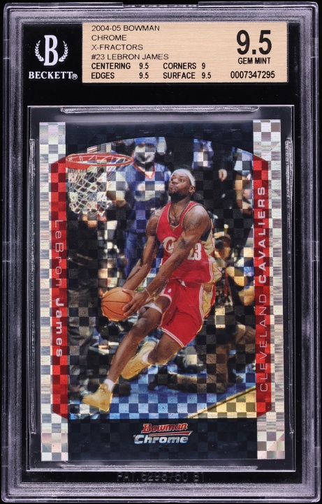 2004 Bowman Chrome Xfractor LeBron James /150 #23 BGS 9.5 GEM MINT