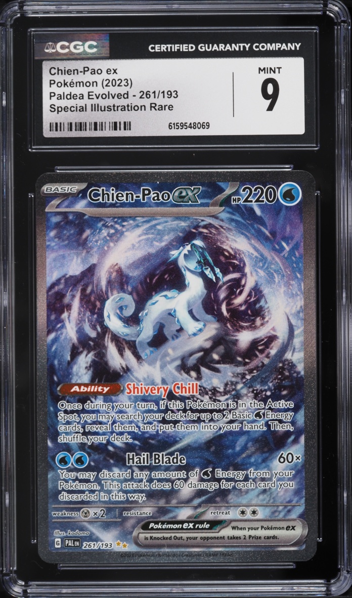 2023 Pokemon Scarlet & Violet Paldea Evolved SIR Chien-Pao ex #261 CGC 9 MINT