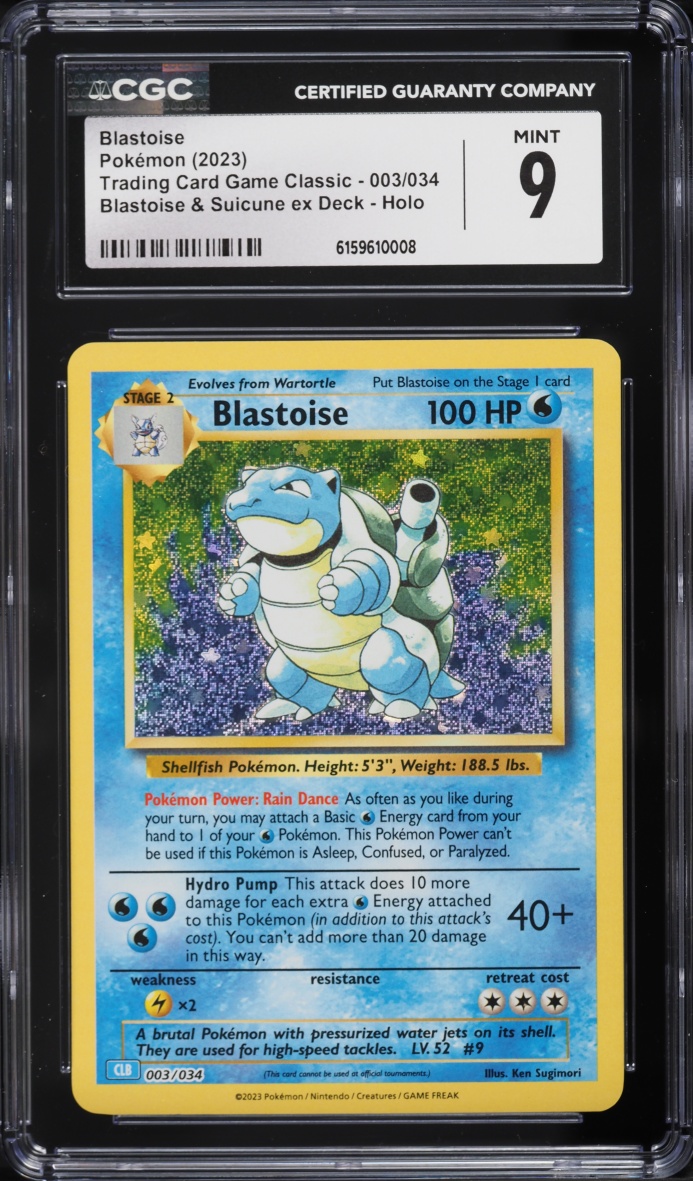 2023 Pokemon Scarlet & Violet TCG Classic Deck Holo Blastoise #3 CGC 9 MINT